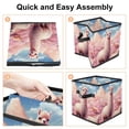 thumbnail image 4 of Alpaca Large Capacity Foldable Storage Basket Organizer Bins with Handle, 10.8"x10.5"x10.6", Cube Organizer, 4 of 6
