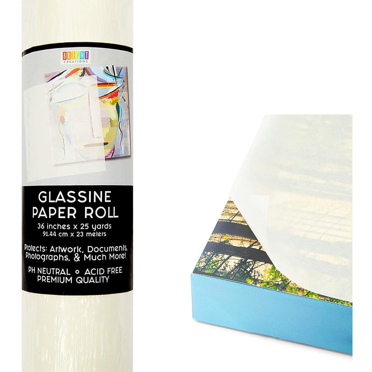Glassine Paper Roll for Artwork, Crafts, and Baking, 36 inches x 25