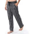 thumbnail image 5 of Fruit of the Loom Men's Soft Flannel Pajama Lounge Sleep Pant - Grey Plaid, 5 of 6