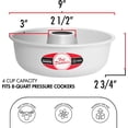 thumbnail image 2 of Fat Daddio's RMP-9 Anodized Aluminum Ring Mold Pan, 9 x 2 3/4 Inch, Silver, 2 of 6