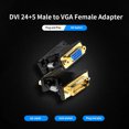 thumbnail image 3 of Adaptador DVI a VGA VENTION Macho 24+5 Color Negro, 3 of 8
