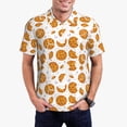thumbnail image 3 of Balery Yellow Biscuit Printed Men’s Short Sleeve Polo Shirt, Midweight Men's Shirt,Golf Polo shirts -3X-Large, 3 of 9