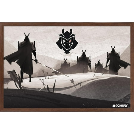 G2 Esports - Samurai Wall Poster, 14.725" x 22.375" Framed