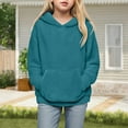 thumbnail image 2 of Staki Toddler Sweatshirt Girl Cute Hoodies for Teen Girls Trendy Preppy Hooded Sweatshirts Oversized Long Sleeve Shirts Gradient Clothes for Girls (Army Green,5-6 Years), 2 of 7