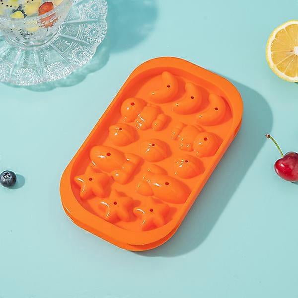 Ice cube tray reusable multifunctional stackable dustproof food grade non-stick cute cartoon ice block maker mold with lid for home Qinhai