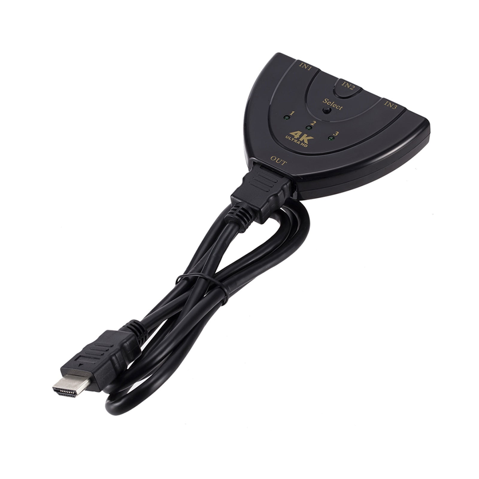 HMI-compatible Switch KVM Splitter 4K 2K 3D 3 Input 1 Output Mini 3 Port VIdeo Switcher Hub 1080P For DVD HDTV PS4 ,Hd Visual Effect