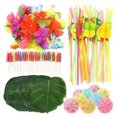thumbnail image 1 of 108 Pieces Hawaiian Tropical Party Decoration Set Leaves Flowers Umbrellas for Hawaiian Party Beach Theme, 1 of 5
