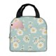 thumbnail image 1 of Easygdp Floral Daisy Bolsa Térmica Premium - Tela Oxford Impermeable, Gran Capacidad, Bolsillo Frontal, Unisex para Trabajo, Escuela, Actividades al Aire Libre y Picnics, 1 of 8