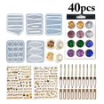thumbnail image 2 of Coofit Hair Clip Mold Set DIY Barrette Mold with Clip Sticker Foil Flake & Flower Chip, 2 of 10