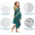 thumbnail image 7 of Teal Gold Wave Marble Pattern Hooded Bath Towel，50"x30" for Ages 3 To 12 Kids, Quick Dry Lightweight Soft Microfiber Hood Beach Towel Cover Up for Kids, 7 of 7