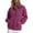 Purple*, variant on RUTAYY Women's Sweatshirt Long Sleeve Solid Color Quarter Zip Stand Collar Front Pocket Pullover Tops Beige