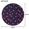 thumbnail image 6 of Red Strawberry Plants Dark Pattern Round Tablecloth 60"x60",Wrinkle Wipeable Table Cloth for Kitchen Dining Room Picnic Patio Party, 6 of 6