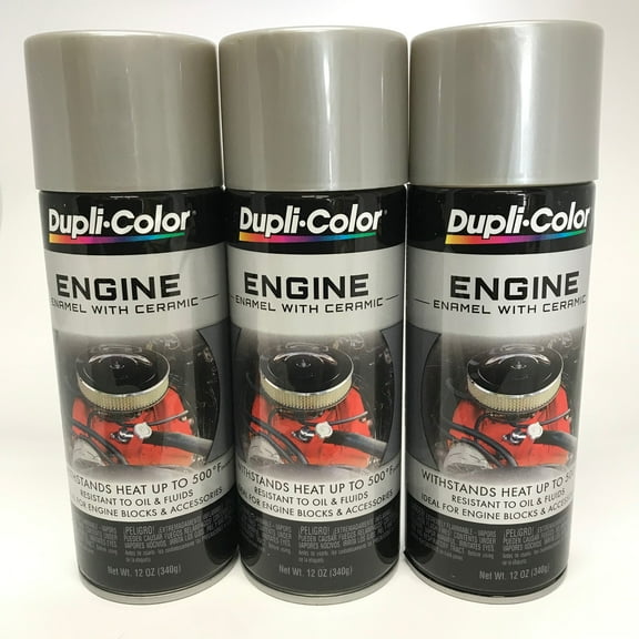 Duplicolor DE1650-3 PACK Cast Coat Aluminum Engine Enamel Paint w/ Ceramic 12oz