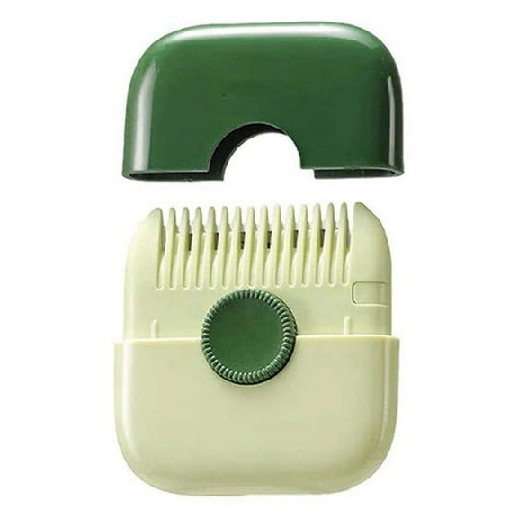2-in-1 Hair Cutting Trimmer Barber Comb Bangs Hair Cutter Remover Home Mini Makeup Tools,Green
