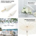 thumbnail image 4 of Efavormart 2 Pack | White 32" Parasol Paper/Bamboo Umbrellas Wedding Party Favors, Table Decorations, Centerpieces, Bridal Shower Supplies, Photo Props, 4 of 11