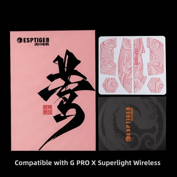 Esptiger Mouse Grip Tape for Logitech G PRO X Superlight Wireless, 1 Count, 1 Pack, Pink