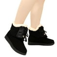 thumbnail image 4 of Black Female Cozy Snow Boots With Fleece Lining And Sturdy Round Toe For Warmth And Protection In Snowy Conditions And Leisure Activities, 4 of 4