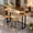 47.2in Natural Wood, variant on Bar Pub Table, Rectangular Solid Wood Patio Bar Table with Sturdy Metal Frame,for Living Room Coffee Restaurant Bistro (55in)