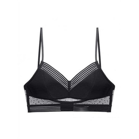 

Wave Point Lace Thin Bra Without Steel Ring French Sexy Invisible Back Underwear Popular