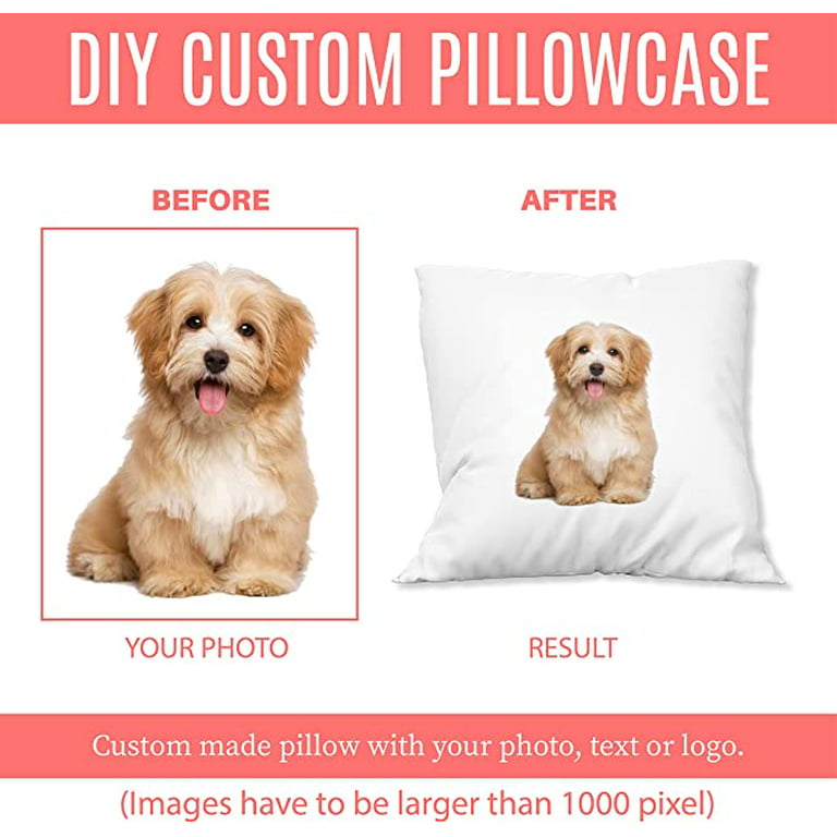 GagetElec Custom Pillows with Picture,Personalized Pillow with Photo,(16 inch x 16 inch with Pillow Insert) Custom Couple Gifts,Optional Two-Sides