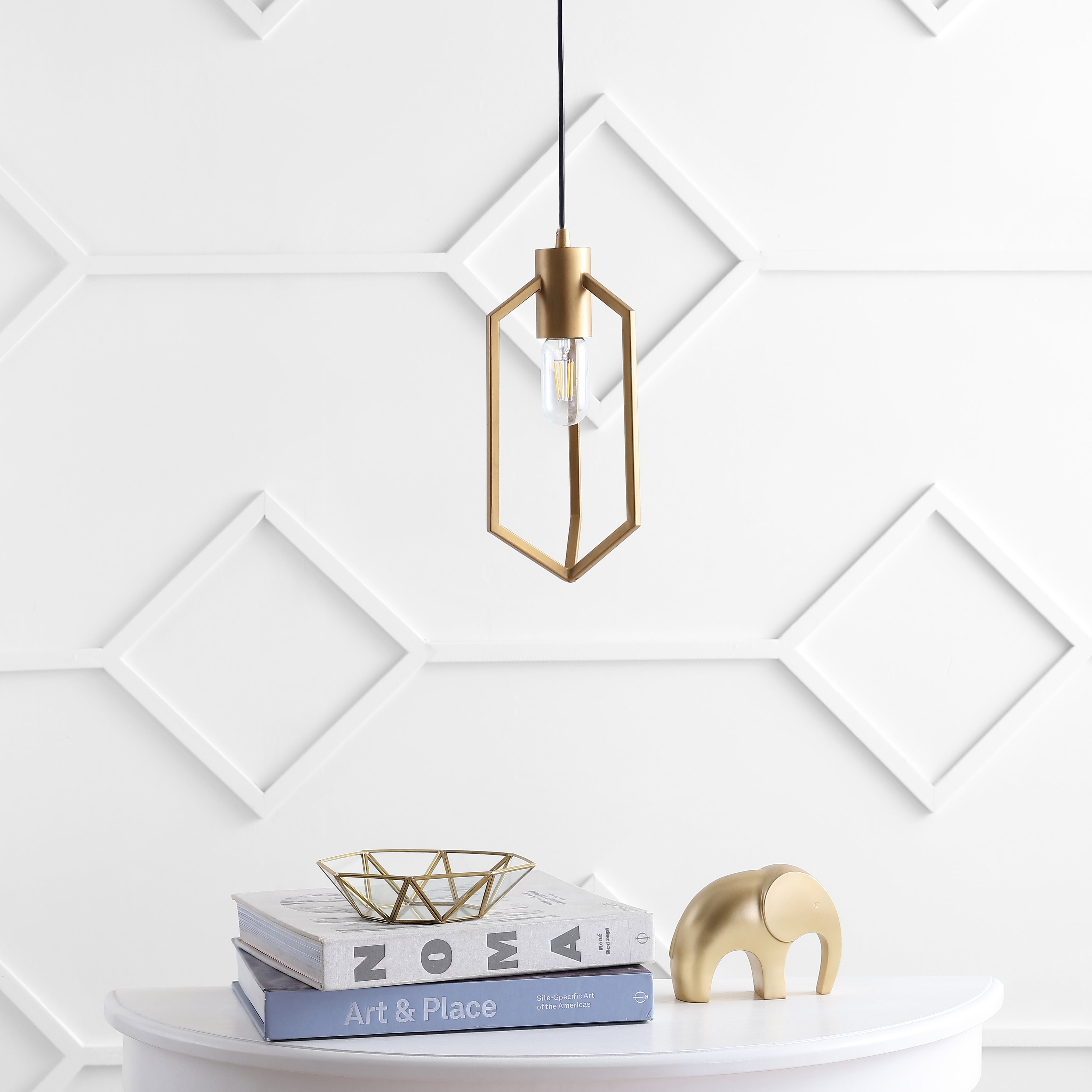 Safavieh Justine 6 Light 22 In. Dia. Adjustable Pendant, Brass 