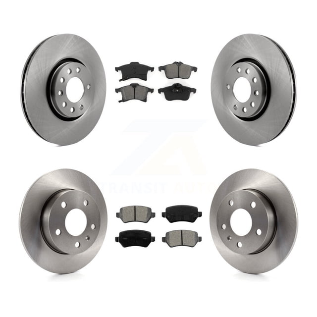 Transit Auto Front Rear Disc Brake Rotors and Semi-Metallic Pads Kit for Car 2008-2009 Saturn Astra K8S-101158