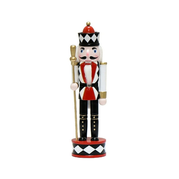 CIYISON 30cm Christmas Nutcrackers Puppet Home Decorations Wood Hand Painted King Figurine Ornaments 2023 New Year Holiday Gift