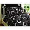 your zone comforter set, black & white geo