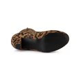 thumbnail image 5 of BLISSFUL STEP Women's Ankle Boots Faux Suede Chunky Heel Side Zipper Slouch Shaft Boots Leopard 9, 5 of 8