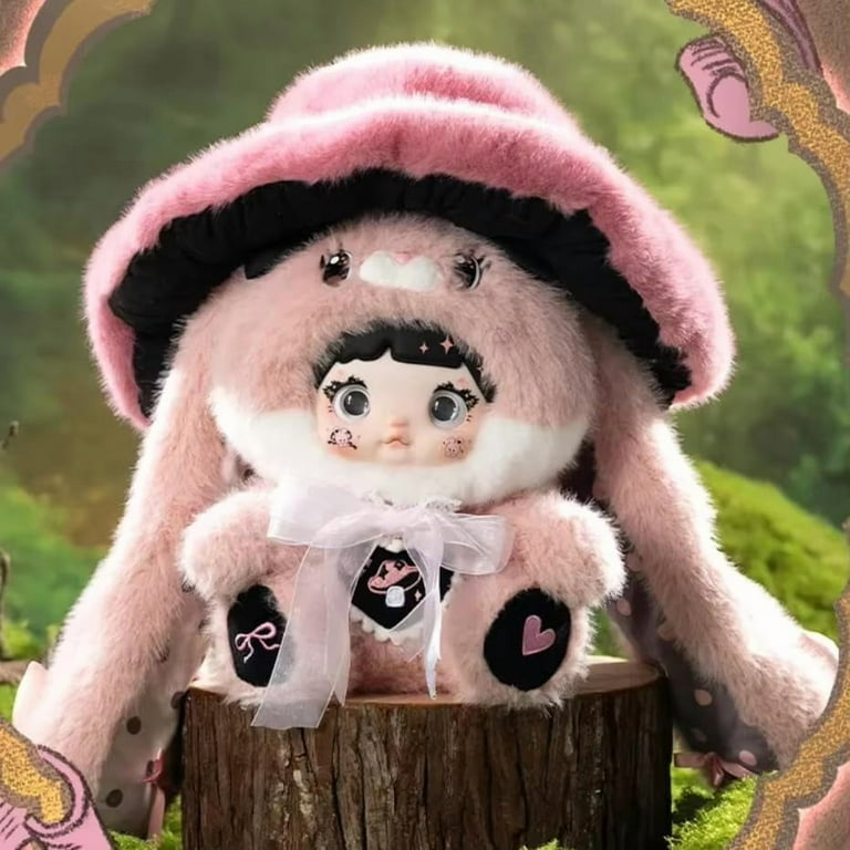 Nommi Mushroom Hat Series Plush Blind Box, 400% Big Nommi Bunny