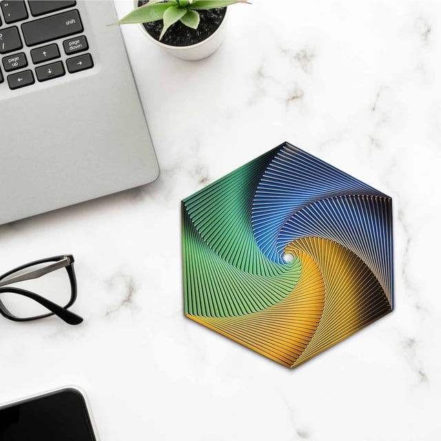 YOTQUSKI Fractal Fidget Hexagon, juguete antiestrés hexagonal, juguete de bolsillo con impresión 3D antiansiedad y alivio del estrés, cubos antiestrés coloridos, juguete sensorial para adultos con