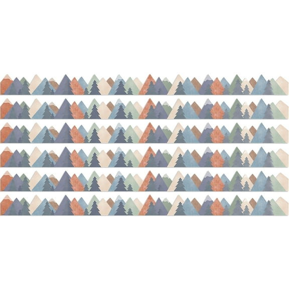 Teacher Created Resources Moving Mountains Die-Cut Border Trim, 35 Feet Per Pack, 6 Packs