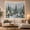 Lantern Forest, variant on Snowy Forest Cabin in Winter with Warm Light, Cozy Rustic for Home Decor Enthusiasts, Cabin Wall Art Print, Christmas Gift Tapestry Wall Hanging for Bedroom and Living Room