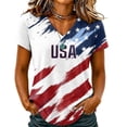 thumbnail image 2 of 2026 Soccer Cup Fan Jersey for Women, V-Neck Short Sleeve T-Shirt with Country Flag & Letter Print, Breathable Casual Sports Tee Pullover Top, 1 PC Wine XXL, 2 of 5