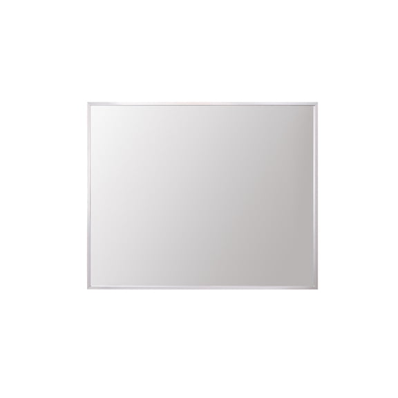 MR73036S-Elegant Decor-Grace - Aluminum Frame Square Mirror-36 Inch Wide and 30 Inch Length-Silver Finish