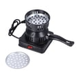 thumbnail image 4 of Quemador de carbón de cachimba eléctrico, estufa de calefacción portátil multiusos para café y té con botón de interruptor, enchufe negro de la UE de 220V, 4 of 10