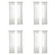 thumbnail image 1 of Cortinas transparentes blancas para ventana, 108 pulgadas de largo, 8 paneles, cortinas transparentes blancas, panel básico con bolsillo para varilla, 1 of 7