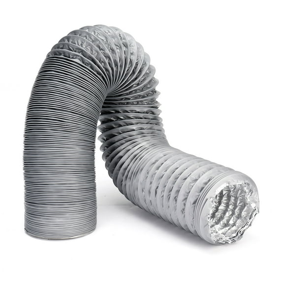 Black 5ft /10ft /20ft DIA 5.9" Flexible Exhaust Pipe Vent Hose Duct Outlet Ventilation Air Hose PVC Composite Pipe for Fresh Air System