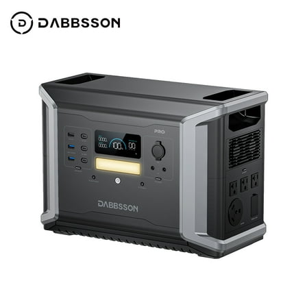 Dabbsson DBS2100 Pro Portable Power Station, 2150Wh LiFePO4 (LFP) Battery,  2400W AC Output, Solar Generator for Home Backup, Camping&RV