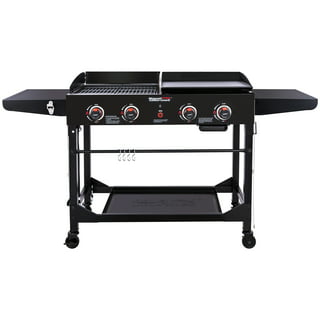 Camplux 2-Burner Propane GAS Griddle, GAS Grill and Griddle Combo, 22,000 BTU Outdoor Griddle Flat Top in Black