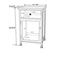 thumbnail image 2 of LuxenHome Rustic Nightstand with Drawer and 1-Door Cabinet, 2 of 10