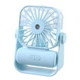 thumbnail image 1 of Mini ventilador de escritorio recargable por USB con nebulizador de agua | Ventilador silencioso de 3 velocidades para oficina y hogar | Ventilador de escritorio portátil con batería de 500 mAh y, 1 of 1