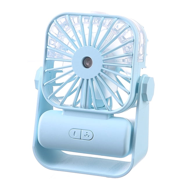 Mini ventilador de escritorio recargable por USB con nebulizador de agua | Ventilador silencioso de 3 velocidades para oficina y hogar | Ventilador de escritorio portátil con batería de 500 mAh y