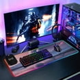 thumbnail image 6 of RGB Gaming Mouse Pad 15W Wireless Charging Large Waterproof Desk Mat 13 Light Modes Mousepad 35.4x15.7 Beautiful Alien Landscape, 6 of 6