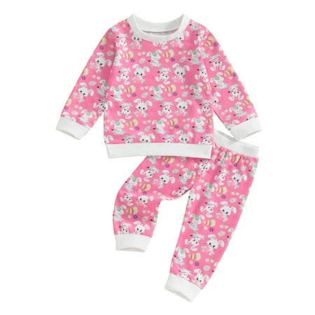 

Suealasg Toddler Baby Girl Easter Outfits Clothes 3M 6M 9M 12M 18M 24M Newborn Girl Long Sleeve Bunny Egg Sweatshirt and Long Pants 2Pcs Casual Spring Clothing Set for Toddler Baby Girl