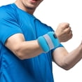 thumbnail image 4 of OULII 2Pcs Wrist Weights Bracelet Weighted Wrist Band Sky Blue Iron Sand Resistance Exercise, 4 of 8