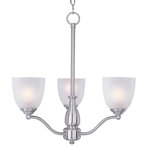 22 x 21 in. Stefan 3-Light Chandelier, Satin Nickel