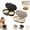Black+Grey, variant on Dual Cavity Microwave Egg Poacher, 2-Egg Cooker with Lid and Handle, Breakfast Sandwich Maker for Kitchen