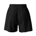thumbnail image 3 of Vedolay Womens Summer Comfy High Drawstring Waisted Casual Shorts with Pockets,Black XXL, 3 of 4