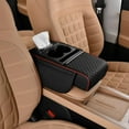 thumbnail image 5 of Car Auto Armrest Box Cushion Pad Center Console Storage Box Rear Seat Cup Holder A7F7, 5 of 8